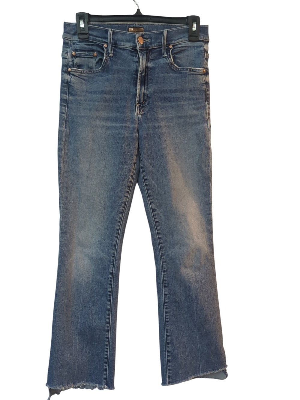 MOTHER The Insider Crop Step Fray Jeans 28 Walking On Coals Bootcut Quiet Luxury - Picture 1 of 10